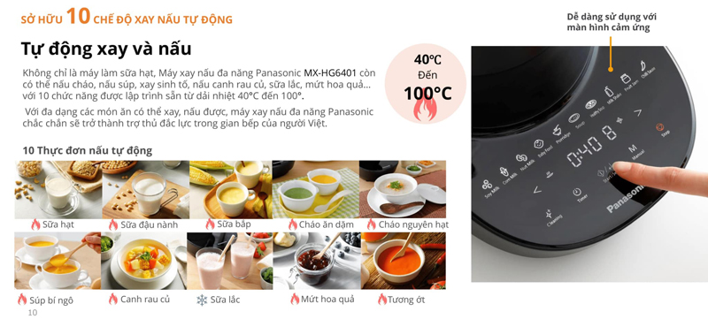 Máy làm sữa hat Panasonic MX-HG6401KRA - Hàng chính hãng