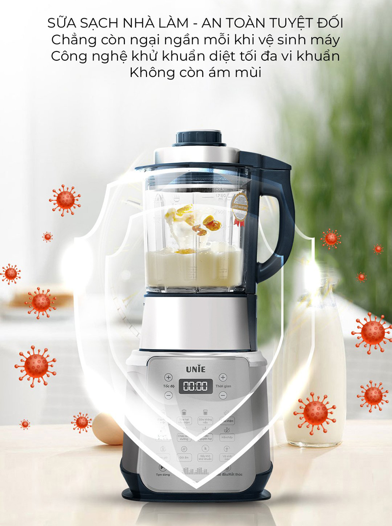 Máy làm sữa hạt cao cấp Unie V9S PRO - Hàng chính hãng