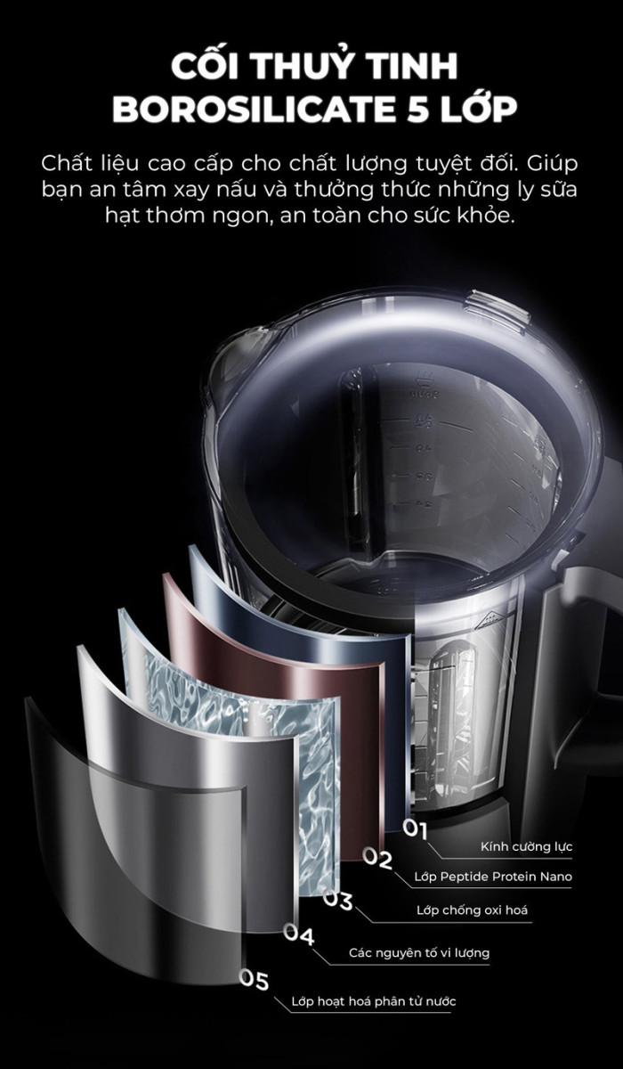 Máy làm sữa hạt cao cấp Unie V9S PRO - Hàng chính hãng