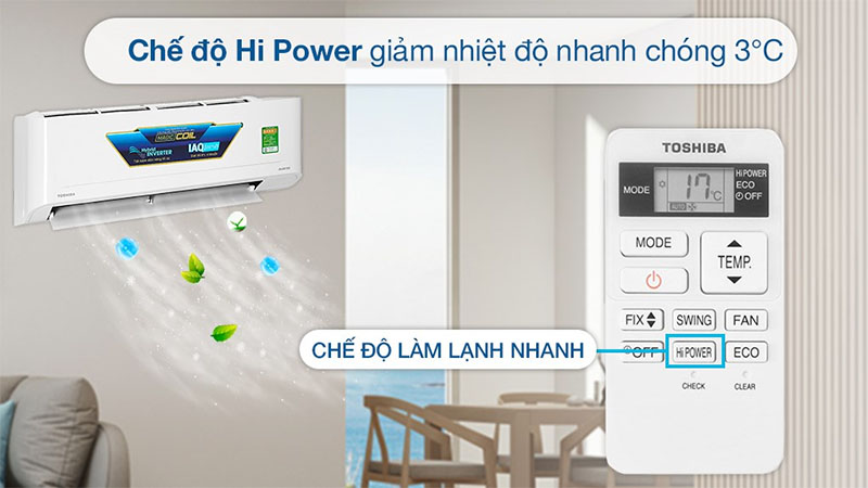 Máy lạnh 1 HP Inverter Toshiba RAS-H10C4KCVG-V - Hàng chính hãng