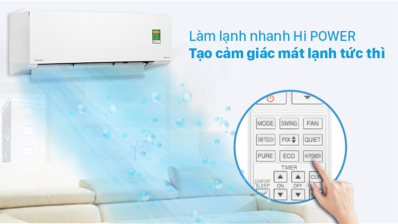 Công nghệ làm lạnh nhanh của Máy lạnh 1 HP Inverter Toshiba RAS-H10E2KCVG-V