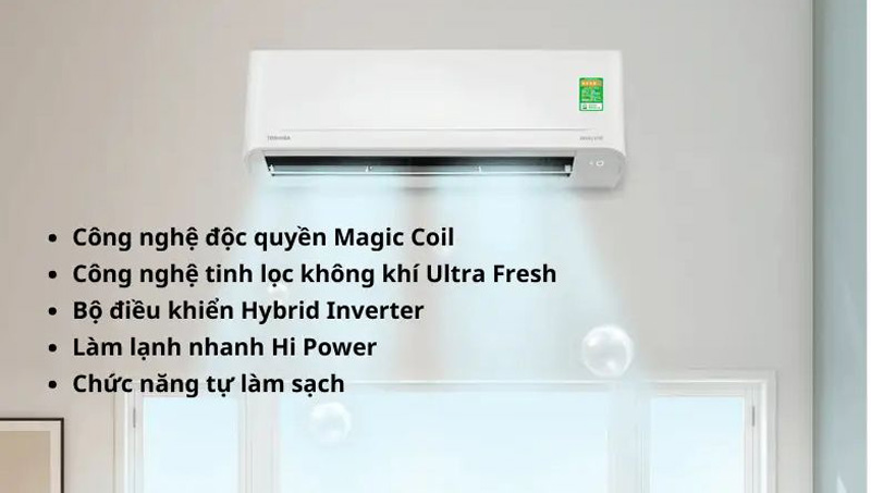 Máy lạnh Toshiba inverter RAS-H18S5KCV2G-V - Hàng chính hãng