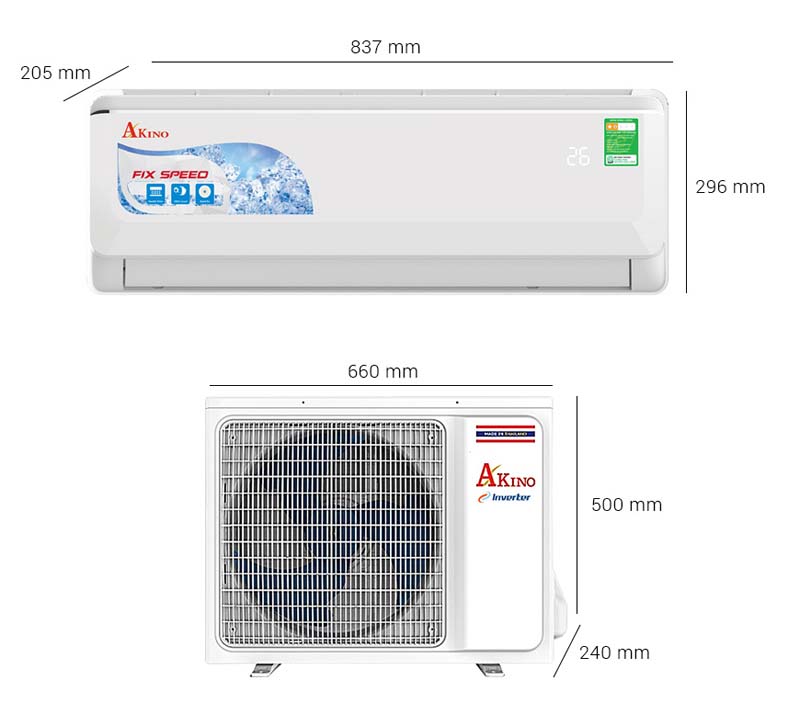 Máy lạnh 1 chiều Akino AKN-12CINV2FA - Hàng chính hãng