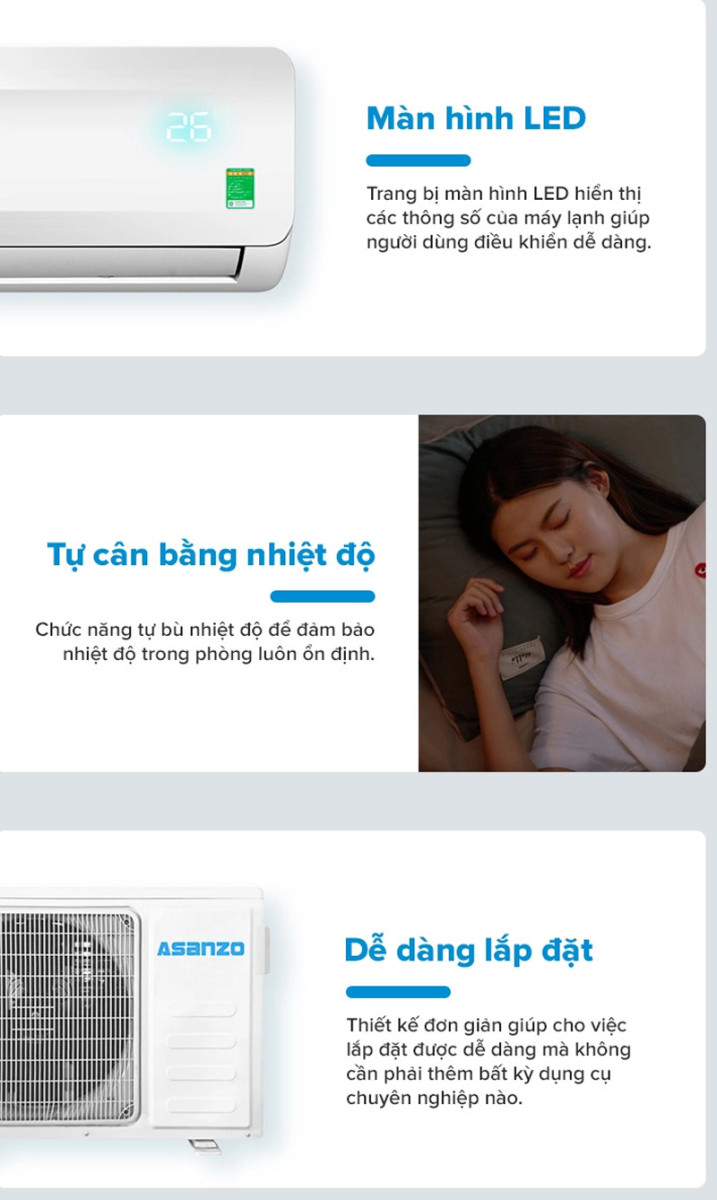 Máy lạnh Asanzo S35NT2 - Hàng chính hãng