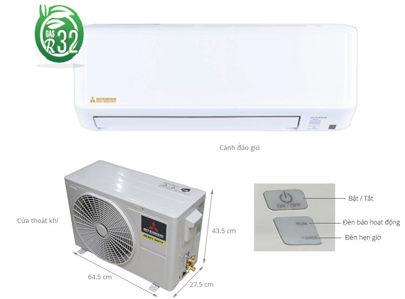 Máy lạnh 1 chiều Mitsubishi Heavy SRK10YZP-W5 - Hàng chính hãng