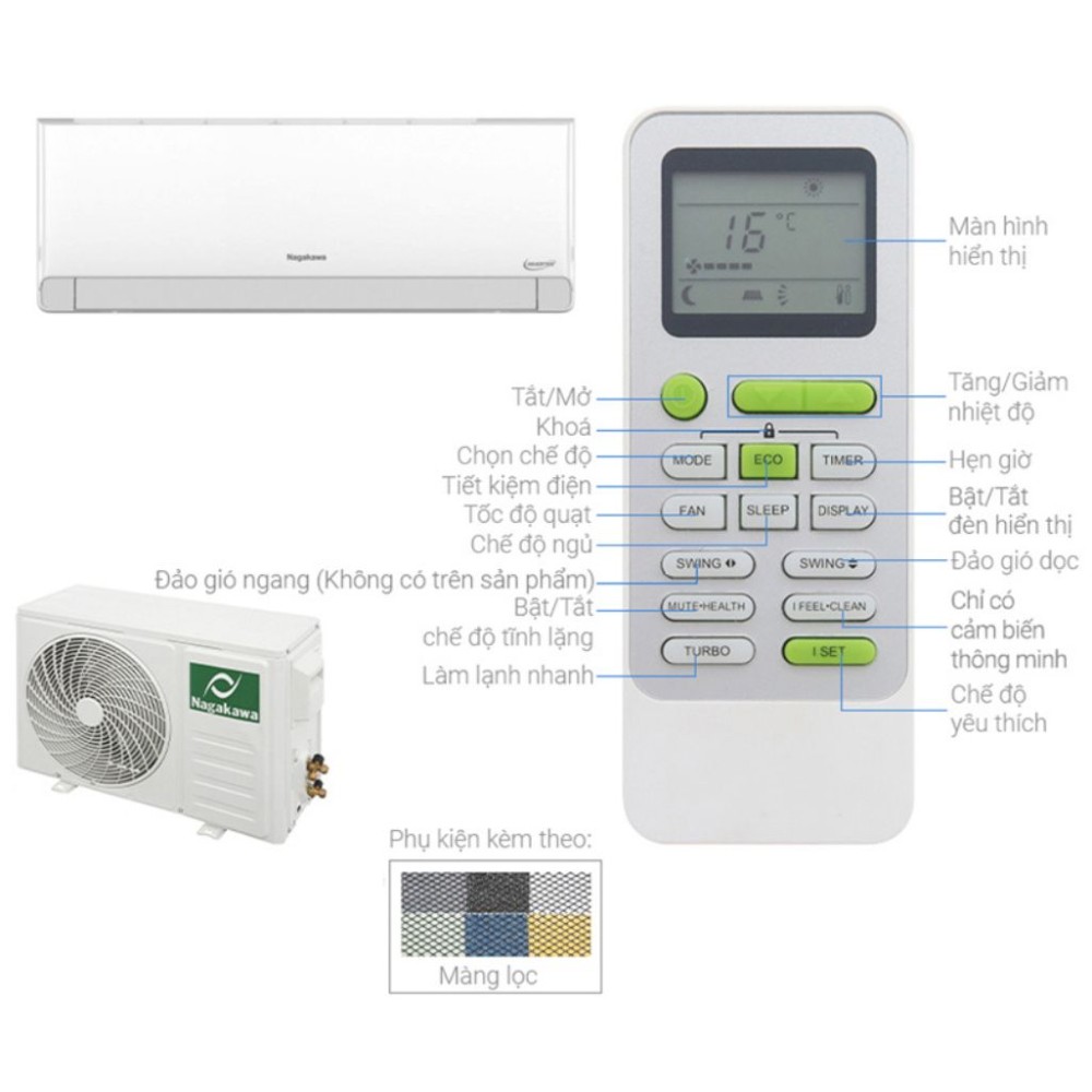 Điều hòa 1 chiều Nagakawa NIS-C09R2U51 - Hàng chính hãng