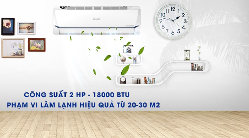 Máy lạnh 1 chiều  Sharp AH-X18ZEW - Hàng chính hãng