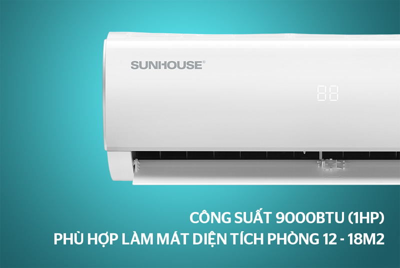Công suất làm lạnh thích hợp cho không gian từ 12- 18m²