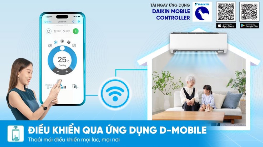 Máy lạnh 1 chiều Daikin inverter 2 HP FTKF50ZVMV - Hàng chính hãng