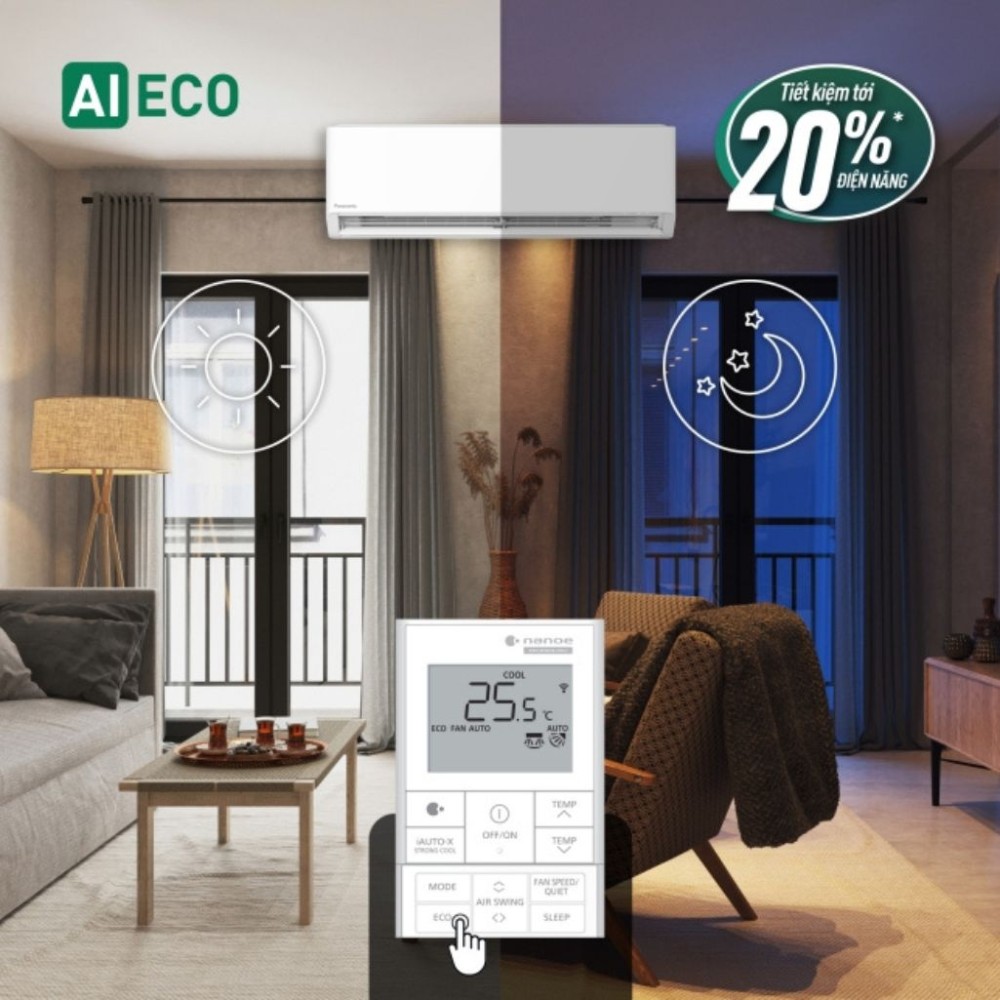 Máy lạnh Panasonic inverter 1 HP CU/CS-U9BKH-8 - Hàng chính hãng