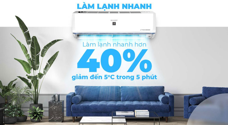 Máy lạnh Sharp Inverter AH-XP10BSW - Hàng chính hãng