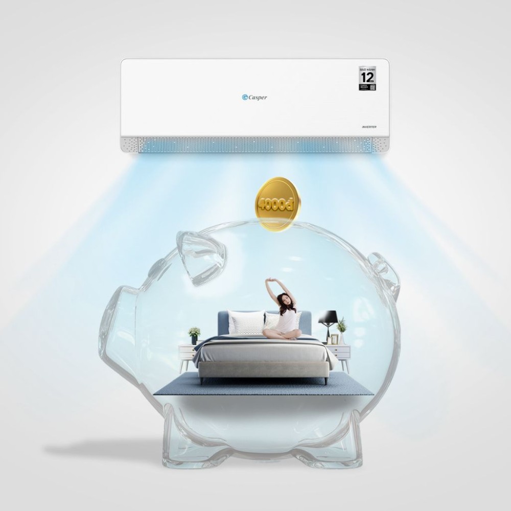 Máy lạnh 1 chiều Casper inverter 1.5 HP QC-12IU36A - Hàng chính hãng