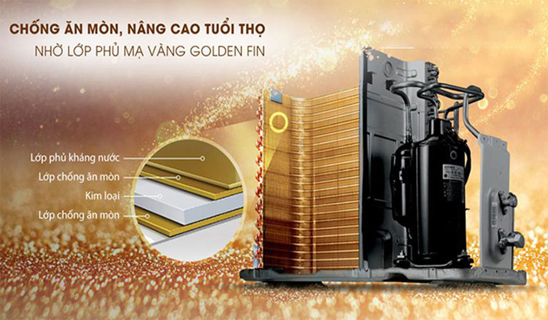 Dàn tản nhiệt đồng mạ vàng, chống ăn mòn