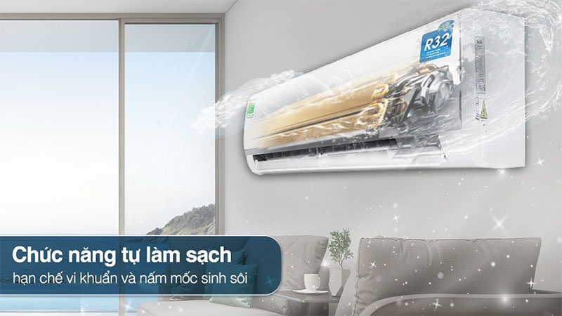 Chức năng tự làm sạch của Máy lạnh Funiki 1.5 HP HSC12TMU