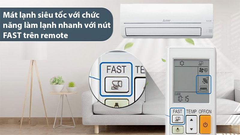 Máy lạnh Inverter 1.0 HP Mitsubishi Electric MSY/MUY-JW25VF - Hàng chính hãng