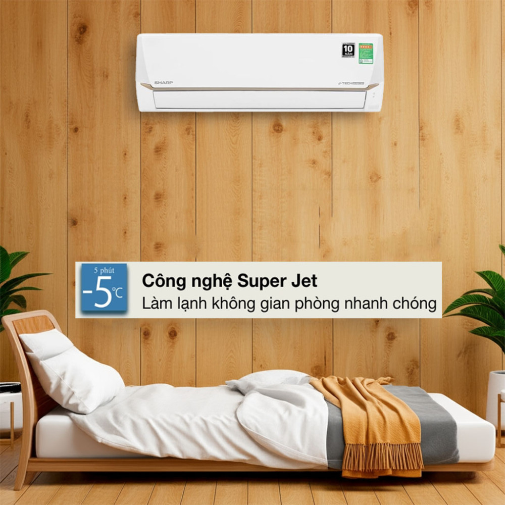 Máy lạnh Inverter 1.5 HP Sharp AH-X13CEWC - Hàng chính hãng