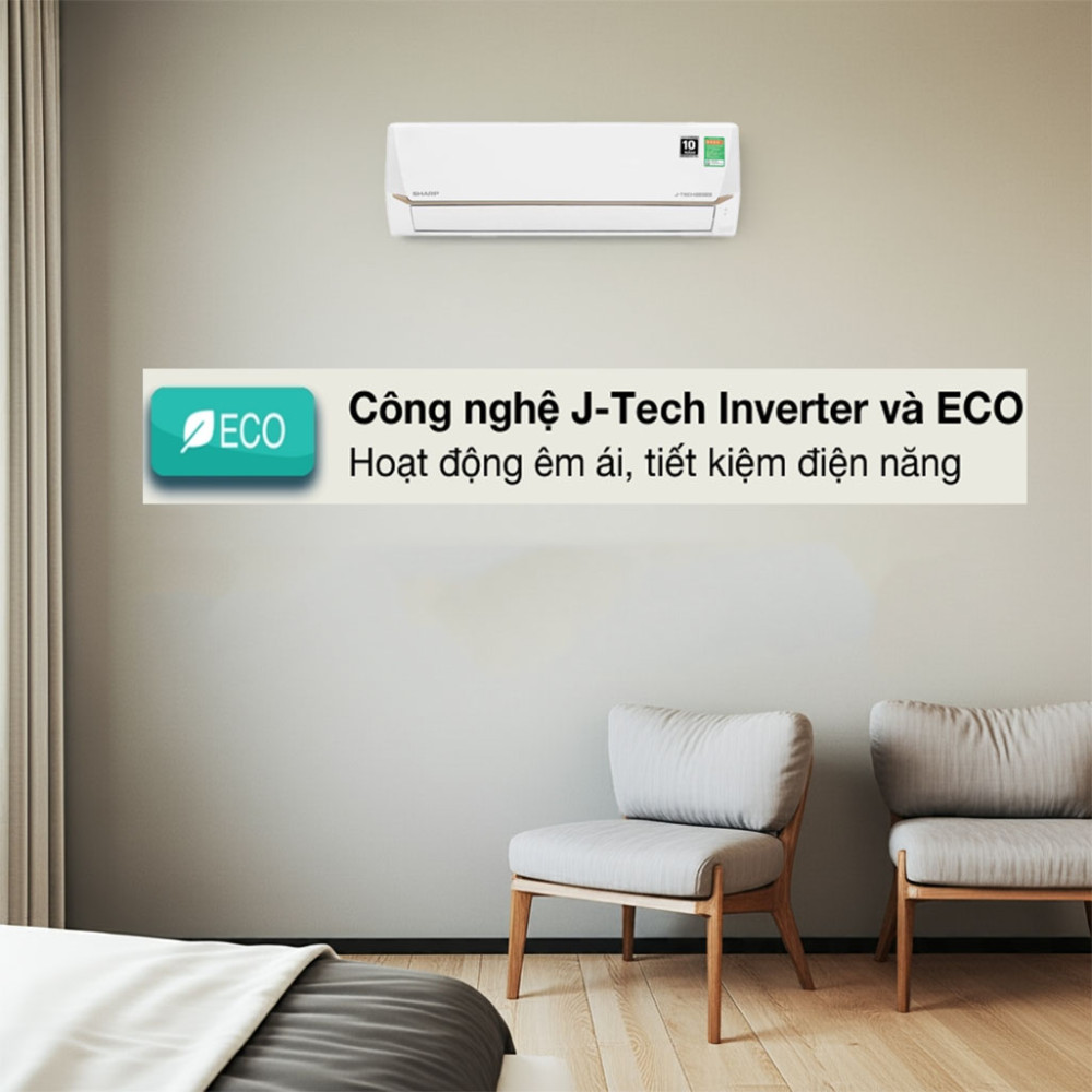Máy lạnh Inverter 1.5 HP Sharp AH-X13CEWC - Hàng chính hãng