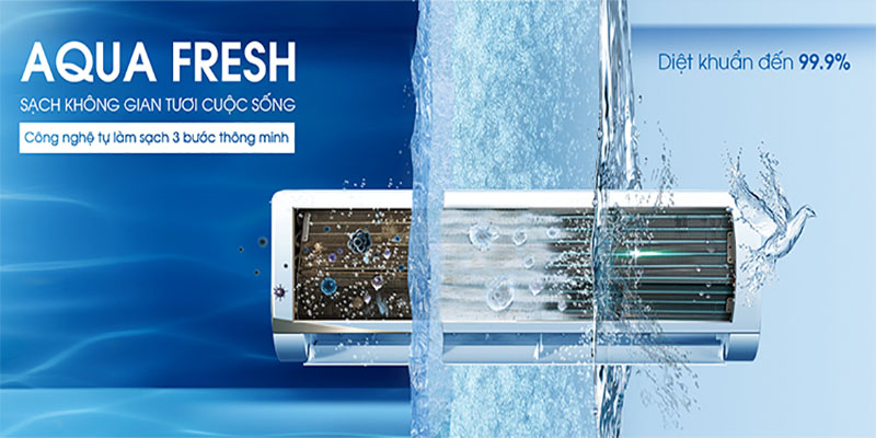 Chức năng tự động làm sạch của Máy lạnh Inverter Aqua AQA-KCRV13FB