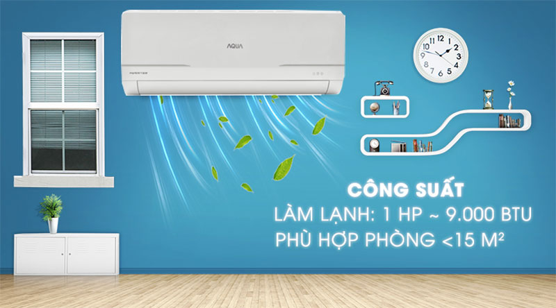 Máy lạnh Inverter Aqua AQA-KCRV9WNM - Hàng chính hãng