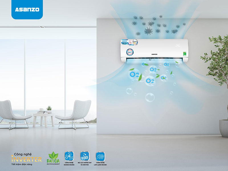 Máy lạnh Inverter Asanzo K12N66 - Hàng chính hãng