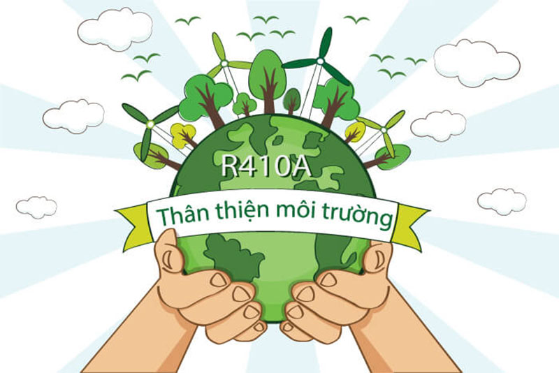 Máy lạnh Inverter Asanzo K18N66 sử dụng Ga R410A thân thiện với môi trường