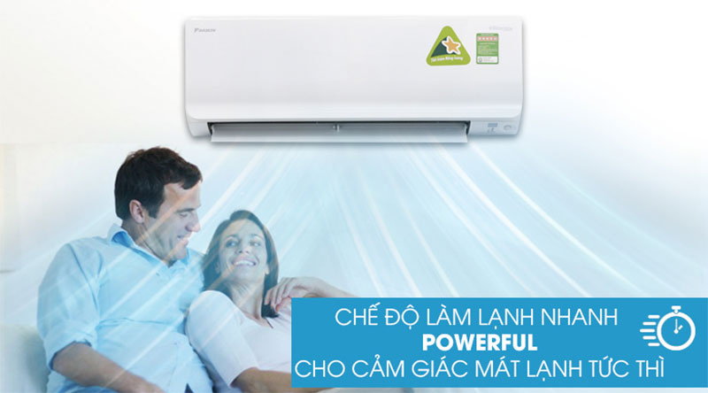 Chức năng làm lạnh nhanh của máy lạnh Inverter Daikin ATKC25TAVMV/ARKC25TAVMV