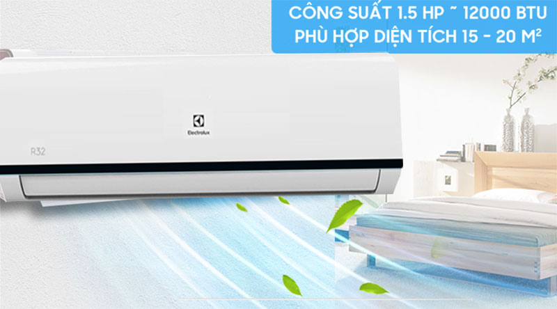 Diện tích sử dụng của máy lạnh Inverter ELectrolux ESV12CRO-B1