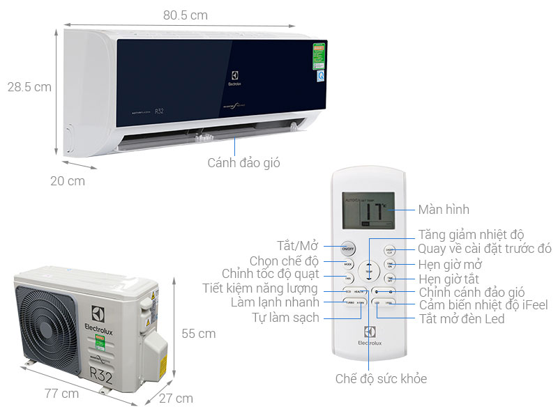 Máy lạnh Inverter ELectrolux ESV12CRO-D1 - Hàng chính hãng