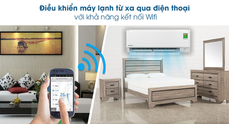 Máy lạnh Inverter Panasonic CU/CS-WPU9WKH-8M với kêt nối điện thoại tiện lợi