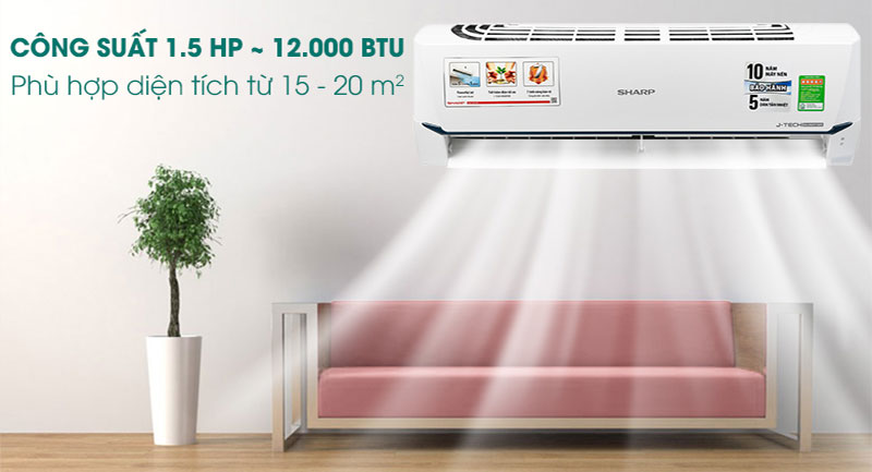 Công suất làm lạnh của máy lạnh Inverter Sharp AH-X12XEW 