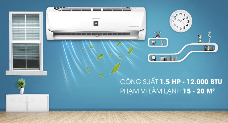 Máy lạnh Inverter Sharp AH-XP13WHW - Hàng chính hãng