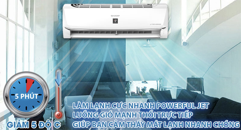 Máy lạnh Inverter Sharp AH-XP13WHW - Hàng chính hãng