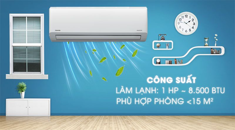 Công suất làm lạnh của máy lạnh Inverter Toshiba RAS-H10HKCVG-V