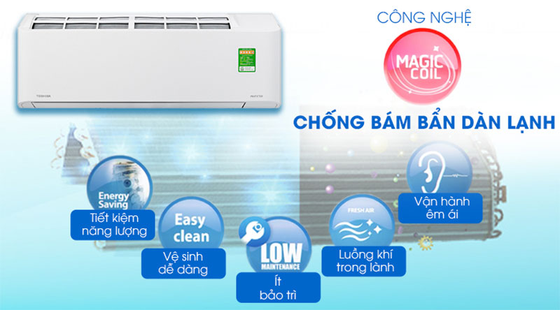 Máy lạnh Inverter Toshiba RAS-H18C2KCVG-V/H18C2ACVG-V - Hàng chính hãng