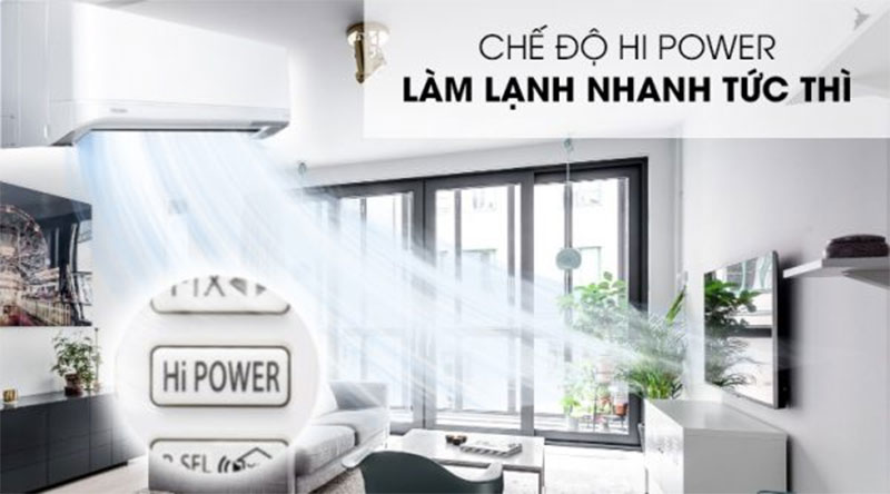 Chức năng làm lạnh nhanh của máy lạnh Inverter Toshiba RAS-H18J2KCVRG-V