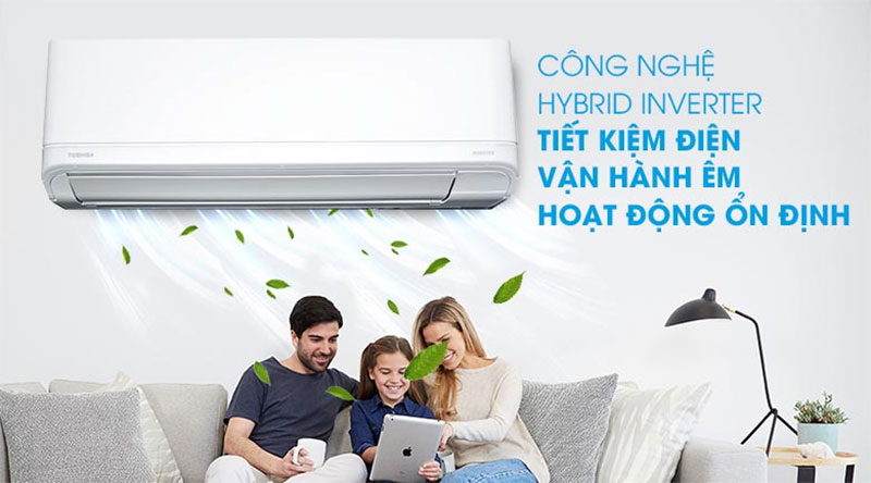Máy lạnh Inverter Toshiba RAS-H18J2KCVRG-V ứng dụng công nghệ Inverter tiết kiệm điện