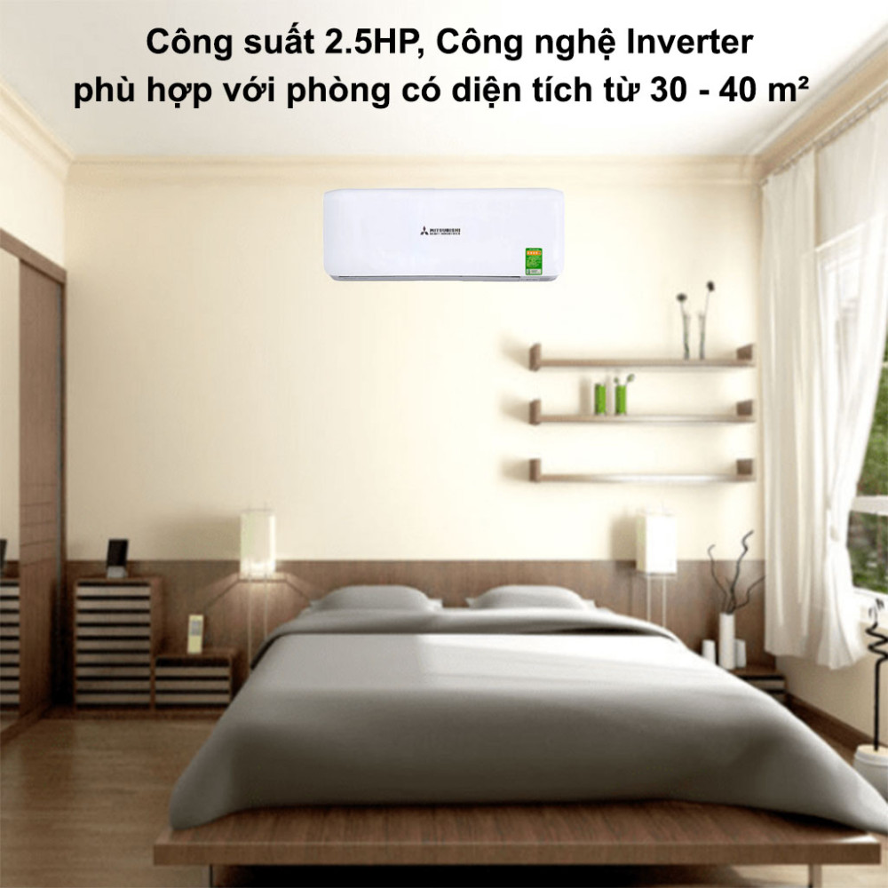 Máy lạnh Mitsubishi Heavy Inverter 2.5HP SRK24YXS-W5 công suất hoạt động mạnh mẽ