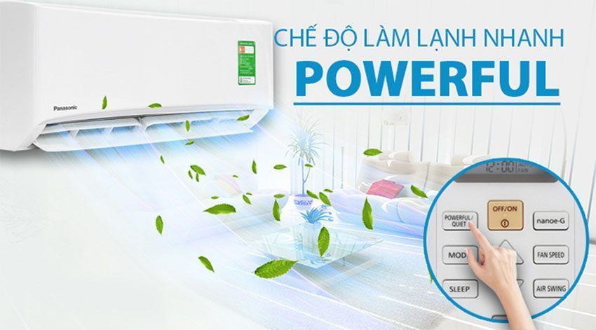 Máy lạnh Panasonic CU/CS-N12VKH-8 với tính năng làm lạnh nhanh