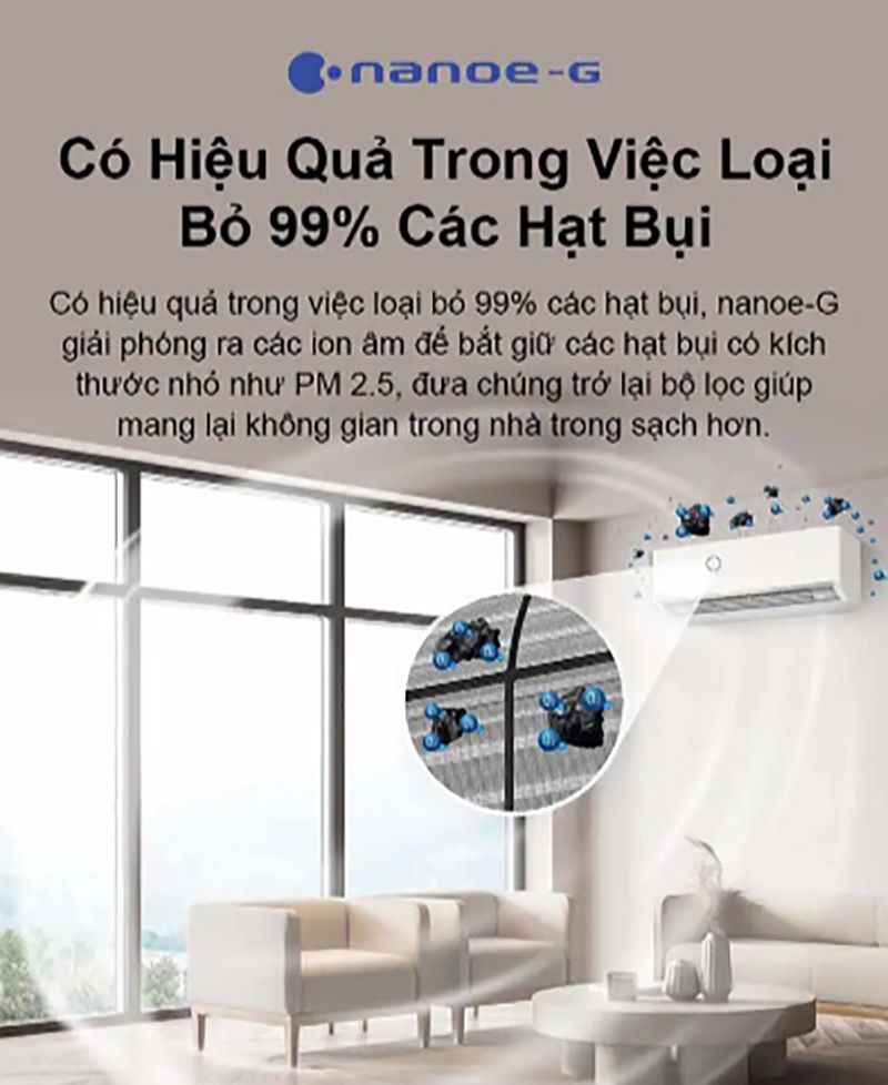 Máy lạnh Panasonic inverter 1.5 HP CU/CS-XU12BKH-8 - Hàng chính hãng