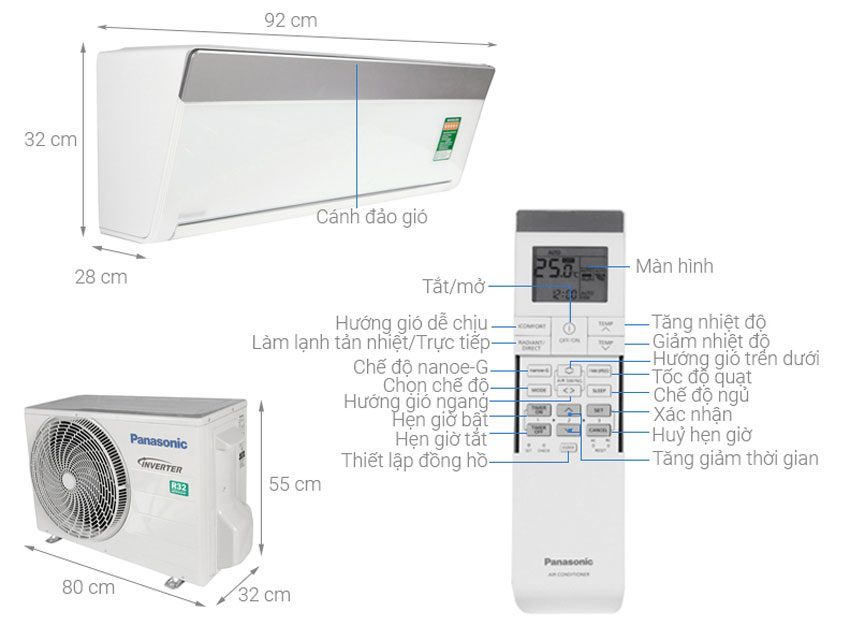 Máy lạnh Panasonic CU/CS-VZ12TKH-8 - Hàng chính hãng