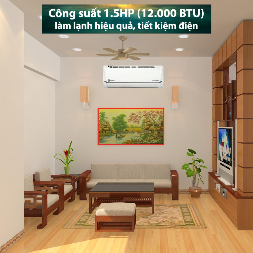 Máy lạnh Sharp Inverter 1.5HP AH-XP13CSWA - Hàng chính hãng