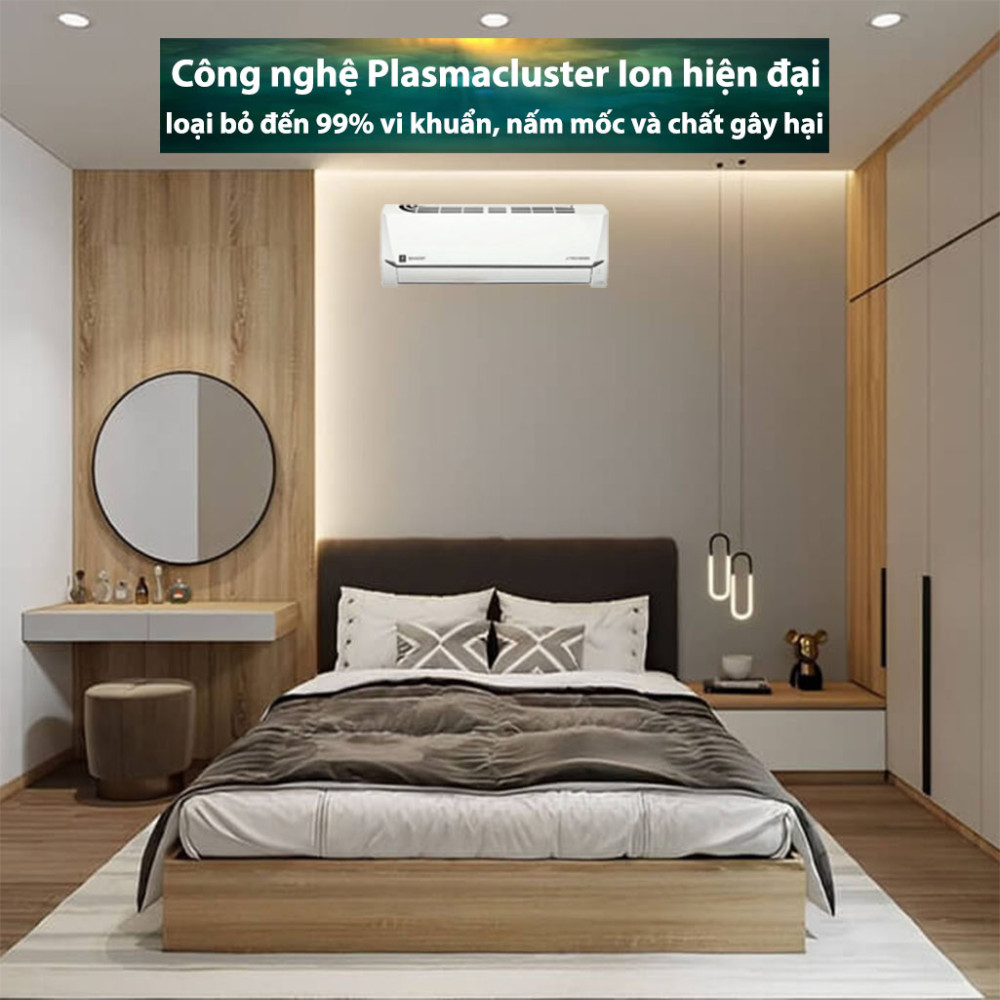 Máy lạnh Sharp Inverter 1.5HP AH-XP13CSWA - Hàng chính hãng