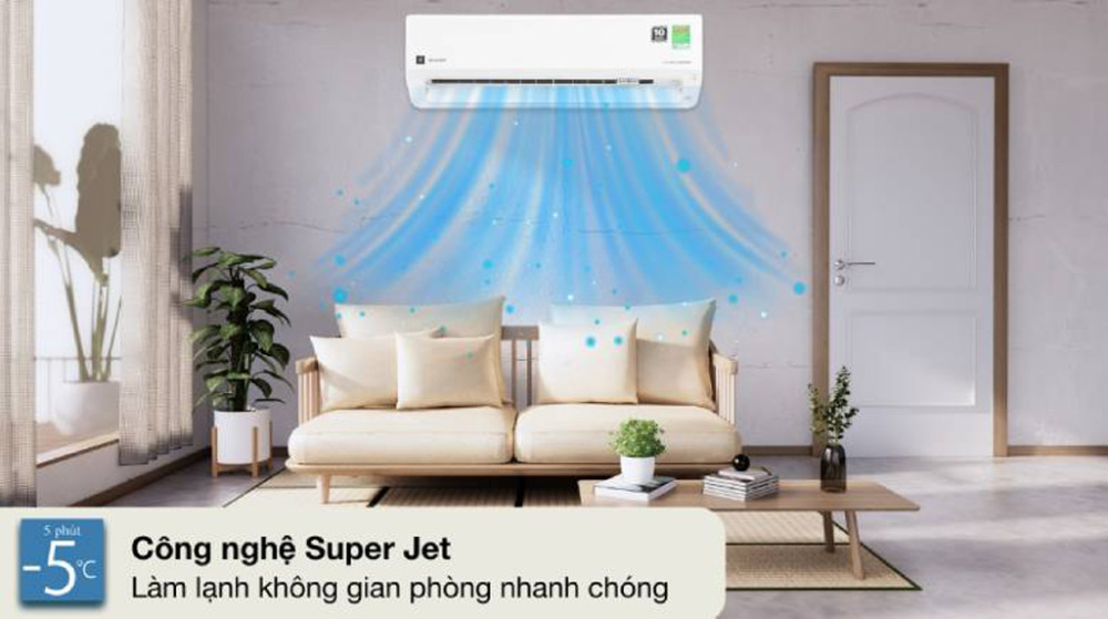 Máy lạnh Sharp inverter 2 HP AH-X18CEWC - Hàng chính hãng