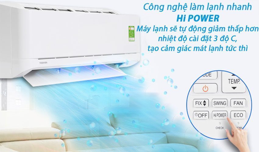 Công nghệ làm lạnh nhanh Hi Power của máy lạnh Toshiba RAS-H18U2KSG-V