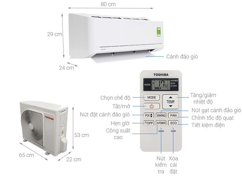 Máy lạnh Toshiba RAS-H10U2KSG-V - Hàng chính hãng