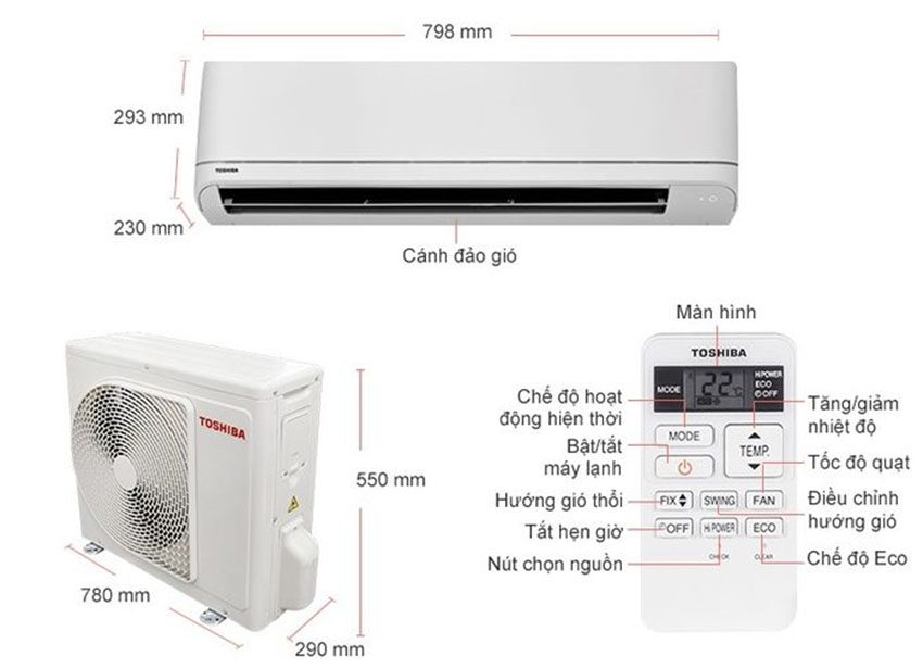 Máy lạnh Toshiba RAS-H13U2KSG-V - Hàng chính hãng