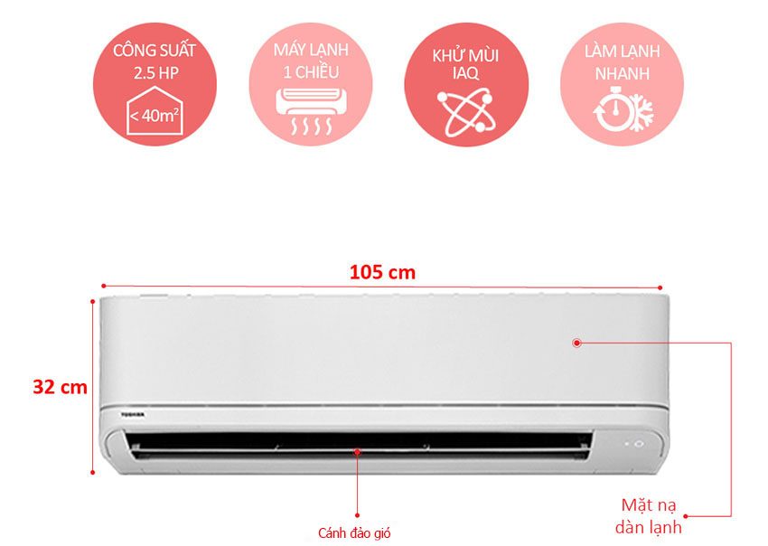 Các tính năng của Máy Lạnh Toshiba RAS-H24QKSG-V