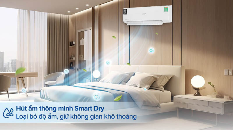 Máy lạnh Aqua Inverter 1 HP AQA-RV10QC2 - Hàng chính hãng