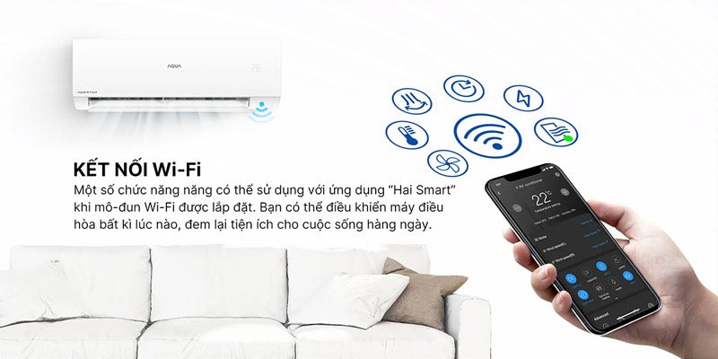 Máy lạnh Aqua Inverter 1.5 HP AQA-RUV13XAW2 - Hàng chính hãng