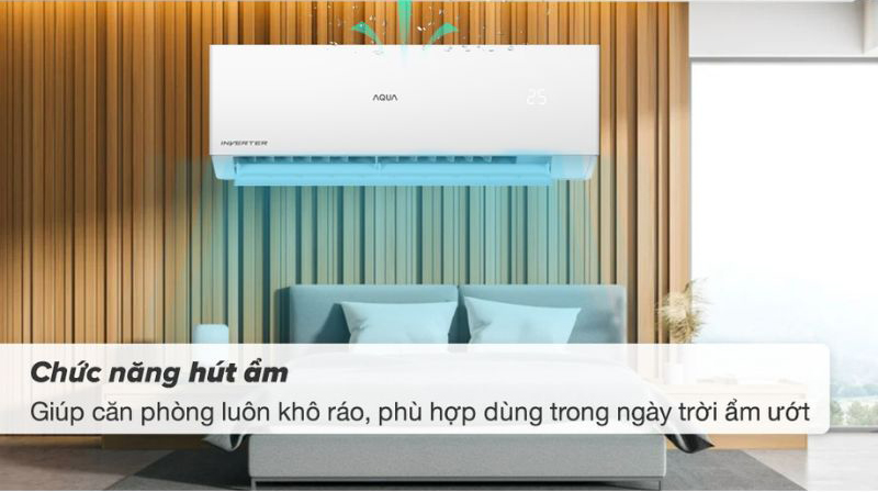 Chức năng hút ẩm, khử ẩm không gian, phòng luôn thông thoáng